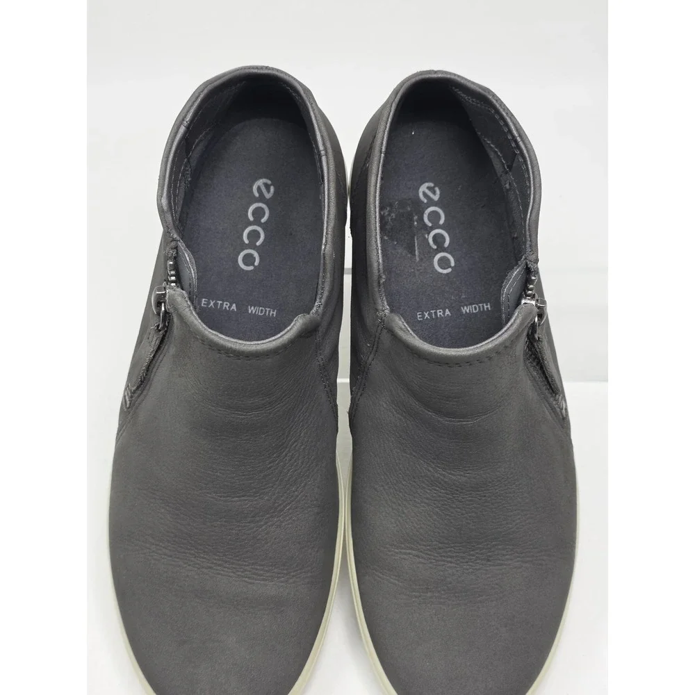 ECCO Soft 7 Tred Zip Grey Leather Ankle Boot Sneakers Womens Size 6 EU 37